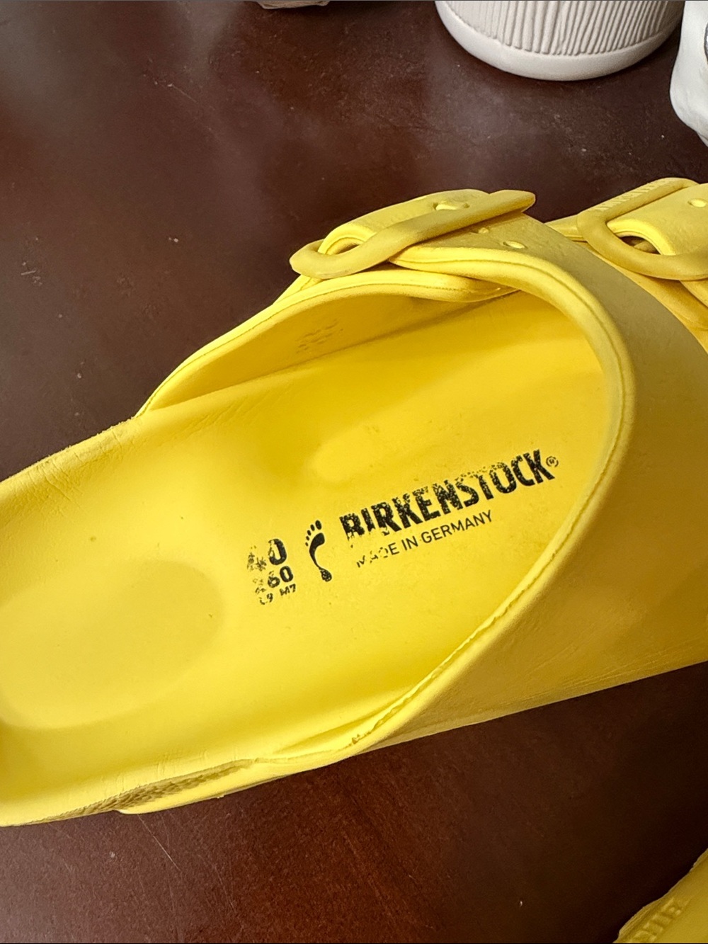 Birkenstock Size 40/ 9 US Yellow Double-Buckle EVA Sandals - Picture 8 of 10